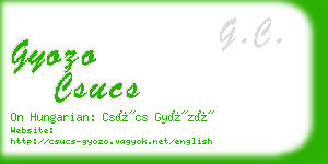 gyozo csucs business card